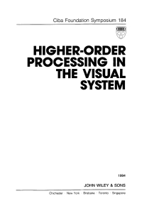 Imagen de portada: Higher-Order Processing in the Visual System 1st edition 9780471944126