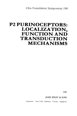 Imagen de portada: P2 Purinoceptors 1st edition 9780471961253