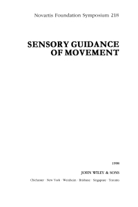 صورة الغلاف: Sensory Guidance of Movement 1st edition 9780471982623