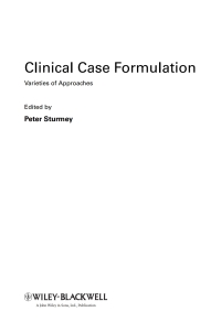 Cover image: Clinical Case Formulation 1st edition 9780470032916