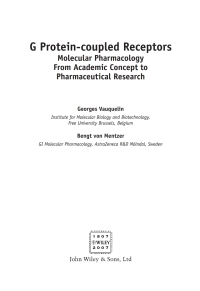 Cover image: G Protein-coupled Receptors: Molecular Pharmacology 1st edition 9780470516478