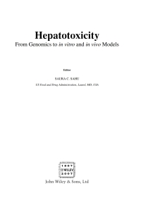 Cover image: Hepatotoxicity 1st edition 9780470057162