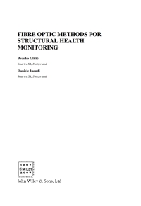 Cover image: Fibre Optic Methods for Structural Health Monitoring 1st edition 9780470061428