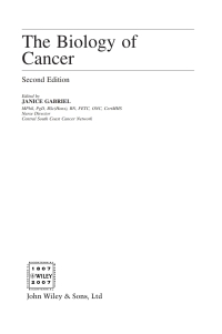 Imagen de portada: The Biology of Cancer 1st edition 9780470057599