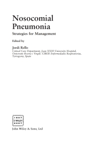 Cover image: Nosocomial Pneumonia 1st edition 9780470059555
