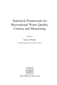 صورة الغلاف: Statistical Framework for Recreational Water Quality Criteria and Monitoring 1st edition 9780470033722