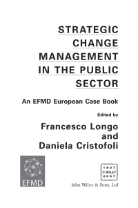 Cover image: Strategic Change Management in the Public Sector 1st edition 9780470516843