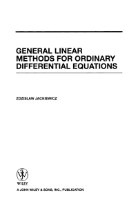 Imagen de portada: General Linear Methods for Ordinary Differential Equations 1st edition 9780470408551