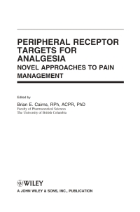 Imagen de portada: Peripheral Receptor Targets for Analgesia 1st edition 9780470251317