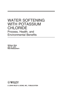 Cover image: Water Softening with Potassium Chloride 1st edition 9780470087138