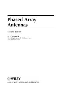 صورة الغلاف: Phased Array Antennas 2nd edition 9780470401026