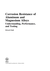 Cover image: Corrosion Resistance of Aluminum and Magnesium Alloys: Understanding, Performance, and Testing 1st edition 9780471715764