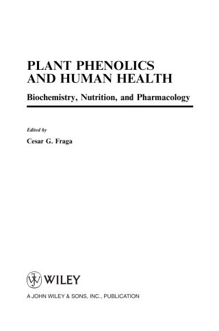 Cover image: Plant Phenolics and Human Health 1st edition 9780470287217