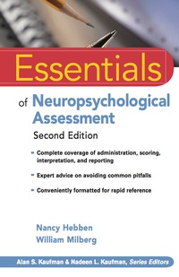 Cover image: Essentials of Neuropsychological Assessment 2nd edition 9780470437476