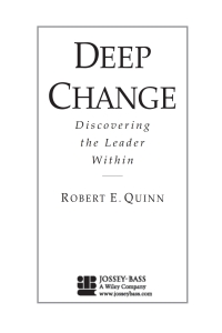 Cover image: Deep Change 1st edition 9780787902445