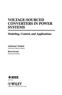 Cover image: Voltage-Sourced Converters in Power Systems : Modeling, Control, and Applications 1st edition 9780470521564