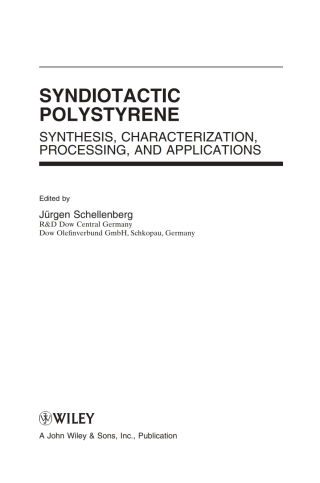 Cover image: Syndiotactic Polystyrene 1st edition 9780470286883
