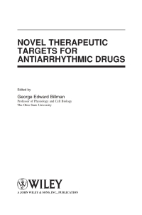 Imagen de portada: Novel Therapeutic Targets for Antiarrhythmic Drugs 1st edition 9780470261002