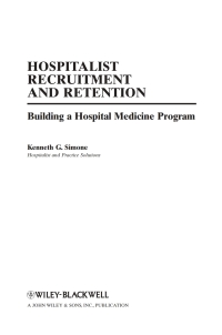 Imagen de portada: Hospitalist Recruitment and Retention 1st edition 9780470460788