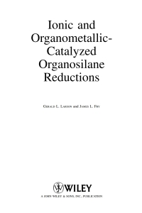 Imagen de portada: Ionic and Organometallic-Catalyzed Organosilane Reductions 1st edition 9780470098998