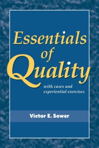 صورة الغلاف: Essentials of Quality with Cases and Experiential Exercises 1st edition 9780470509593