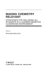 Imagen de portada: Making Chemistry Relevant 1st edition 9780470278987