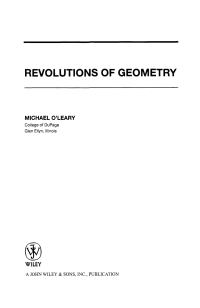 Cover image: Revolutions of Geometry 1st edition 9780470167557