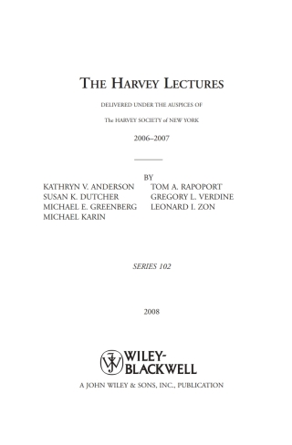 Immagine di copertina: The Harvey Lectures 2nd edition 9780470591376