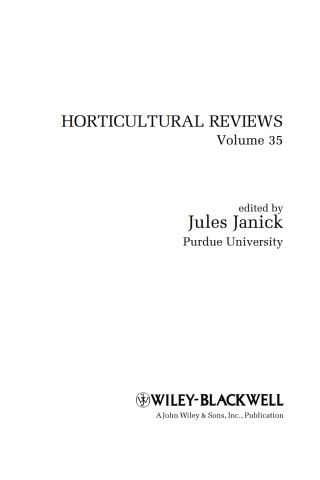 Imagen de portada: Horticultural Reviews 1st edition 9780470386422