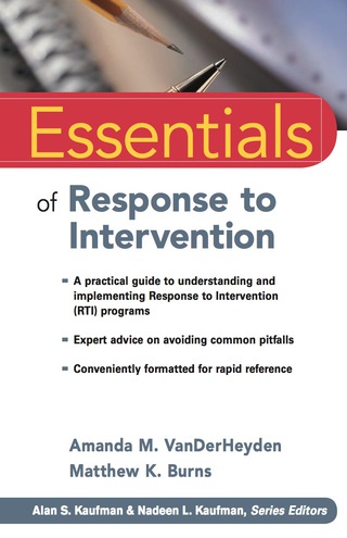 Immagine di copertina: Essentials of Response to Intervention 1st edition 9780470566633