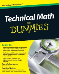 Imagen de portada: Technical Math For Dummies 1st edition 9780470598740