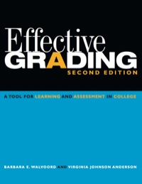 Cover image: Effective Grading: A Tool for Learning and Assessment in College 2nd edition 9780470502150