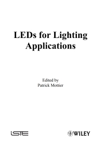 صورة الغلاف: LED for Lighting Applications 1st edition 9781848211452