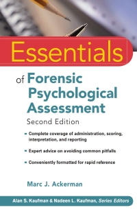 Cover image: Essentials of Forensic Psychological Assessment 2nd edition 9780470551684