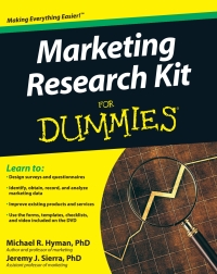 صورة الغلاف: Marketing Research Kit For Dummies 1st edition 9780470520680