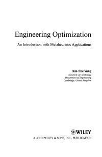 Cover image: Engineering Optimization 1st edition 9780470582466