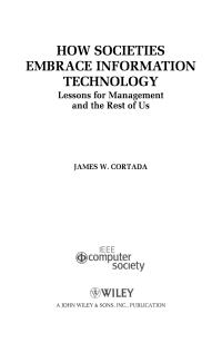 Cover image: How Societies Embrace Information Technology 1st edition 9780470534984