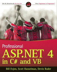 Cover image: Professional ASP.NET 4 in C# and VB 1st edition 9780470502204