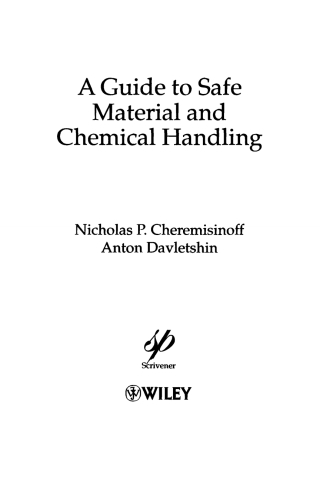 Cover image: A Guide to Safe Material and Chemical Handling 1st edition 9780470625828