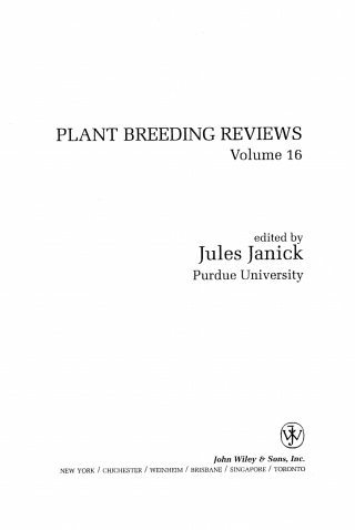 Imagen de portada: Plant Breeding Reviews 1st edition 9780471254461