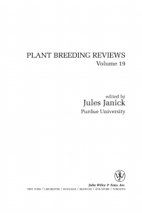 Imagen de portada: Plant Breeding Reviews 1st edition 9780471387879