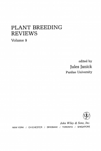 صورة الغلاف: Plant Breeding Reviews 1st edition 9780471574989