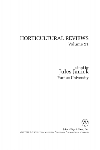 Cover image: Horticultural Reviews 1st edition 9780471189077