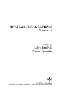 صورة الغلاف: Horticultural Reviews 1st edition 9780471254447