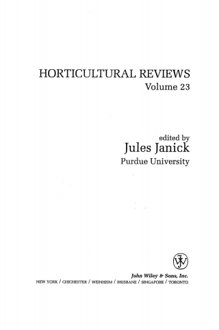 Cover image: Horticultural Reviews 1st edition 9780471254454