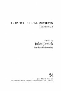صورة الغلاف: Horticultural Reviews 1st edition 9780471215424
