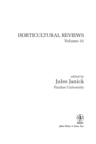 Imagen de portada: Horticultural Reviews 1st edition 9780471666943