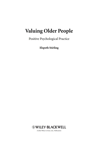 Cover image: Valuing Older People 1st edition 9780470683347