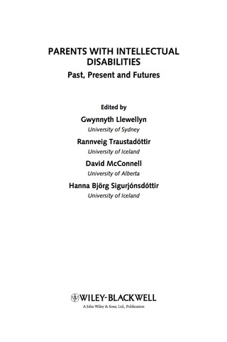 Imagen de portada: Parents with Intellectual Disabilities: Past, Present and Futures 1st edition 9780470772942