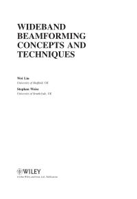 Cover image: Wideband Beamforming 1st edition 9780470713921